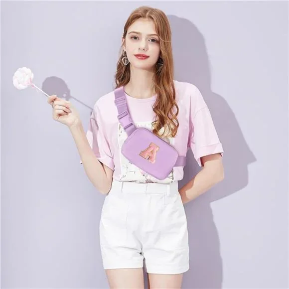 Easter Gifts for Teens Girls Belt Bag Fanny Pack Crossbody Bags Initial Letter - Picture 2 of 7